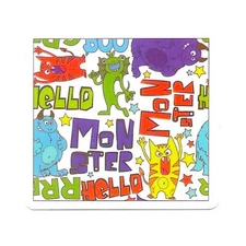 Cute Monster Pattern Vinyl Sticker Die Cut Graffiti Decal Colorful Kids Journal