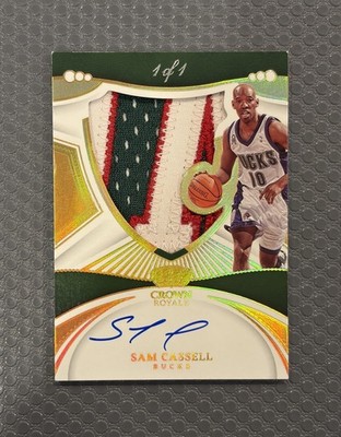 Sam Cassell 2022 Crown Royale SUPER PRIME 1/1 Patch Auto Game Used 1 OF 1 