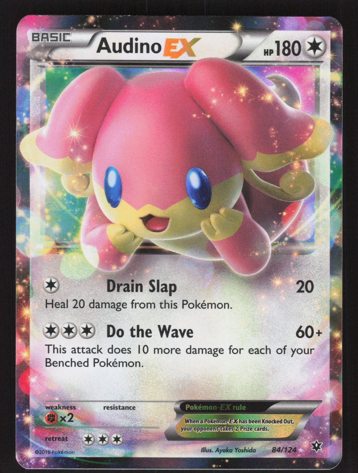 Audino EX 84/124 Ultra Rare Pokemon XY - Fates Collide