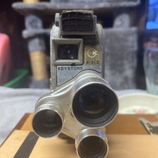 Vintage Keystone K-313 Triple Turret 8mm Movie Camera 3 Lenses untested