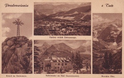 AK Zakopane, 4-Bild-Topo