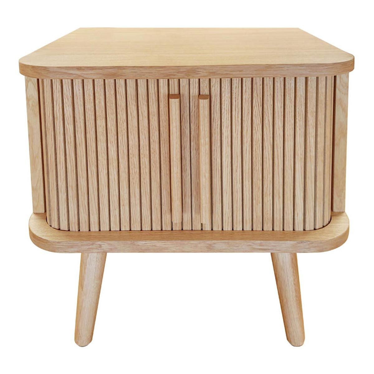 Table de Chevet Design "Rove" en Chêne de 50cm pour Chambre Adulte