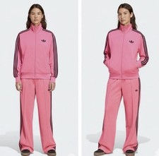 NWT adidas Originals Womens Medium Firebird Tracksuit Lucid Pink Loose Fit Set M