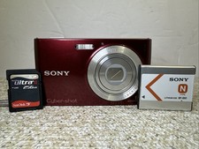 Sony Cyber-Shot DSC-W510 12.1MP Digital Camera Point Shoot Red W/Batt Tested
