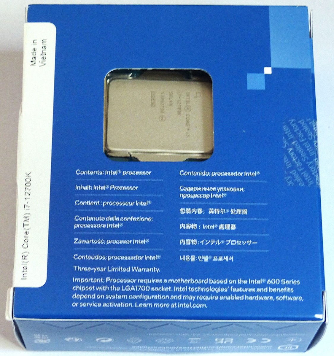 Intel Core i7-12700K Processor (5 GHz, 12 Cores, FCLGA1700
