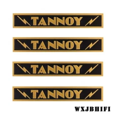Tannoy Speaker Custom Made Aluminum Logo Badge 76mm(2.99")X12.5mm(0.49") gold