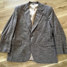 Vintage Stafford Tweed Herringbone Blazer 44R Classic Jacket Preppy Academia