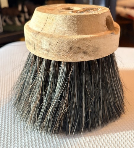 Vintage Round Horsehair Brush with 3 Holes For Handles 5 1/2”.