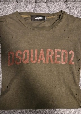 Dsquared T-Shirt Herren Größe L, Top Zustand, Dunkelgrün, Designer T-Shirt 