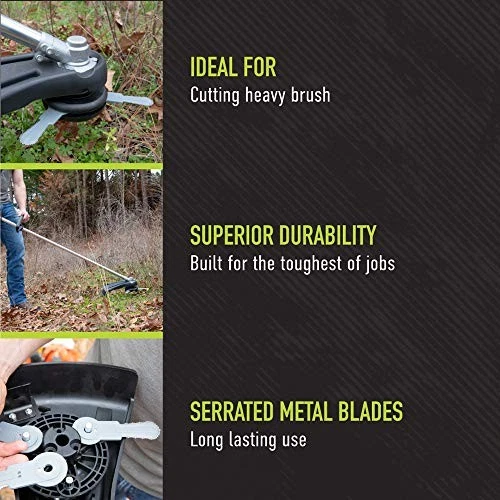 Сменные лезвия для щеточного резака времен Второй мировой войны металлическая триммерная головка для резки сорняков растительности - Изображение 3 из 4