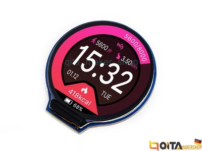 WaveShare 1.28inch LCD Display Round RGB IPS HD 240x240 Resolution GC9A01 Driver