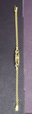 14K Yellow Gold Fancy Link Chain Bracelet Box Clasp Made in Italy Signed