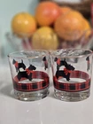 vintage Anchor Hocking Fitz Scottie Dog Lowball drinking glass.
