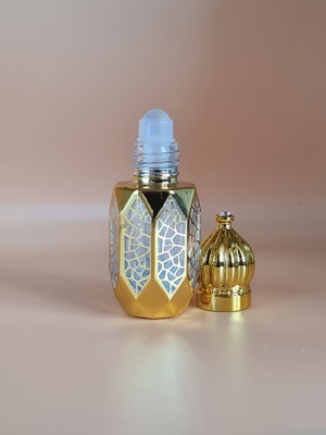 10 Stück Leere Attar Parfüm Flaschen 6ml Roll On designer Flaschen Gold Netz