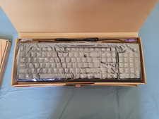 Microsoft Windows PS/2 Black Keyboard wired full function keys, New vintage
