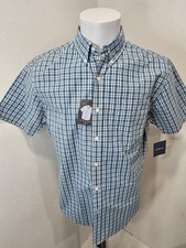 Croft  Barrow Easy Care Woven Shirt men's button short-sleeve medium