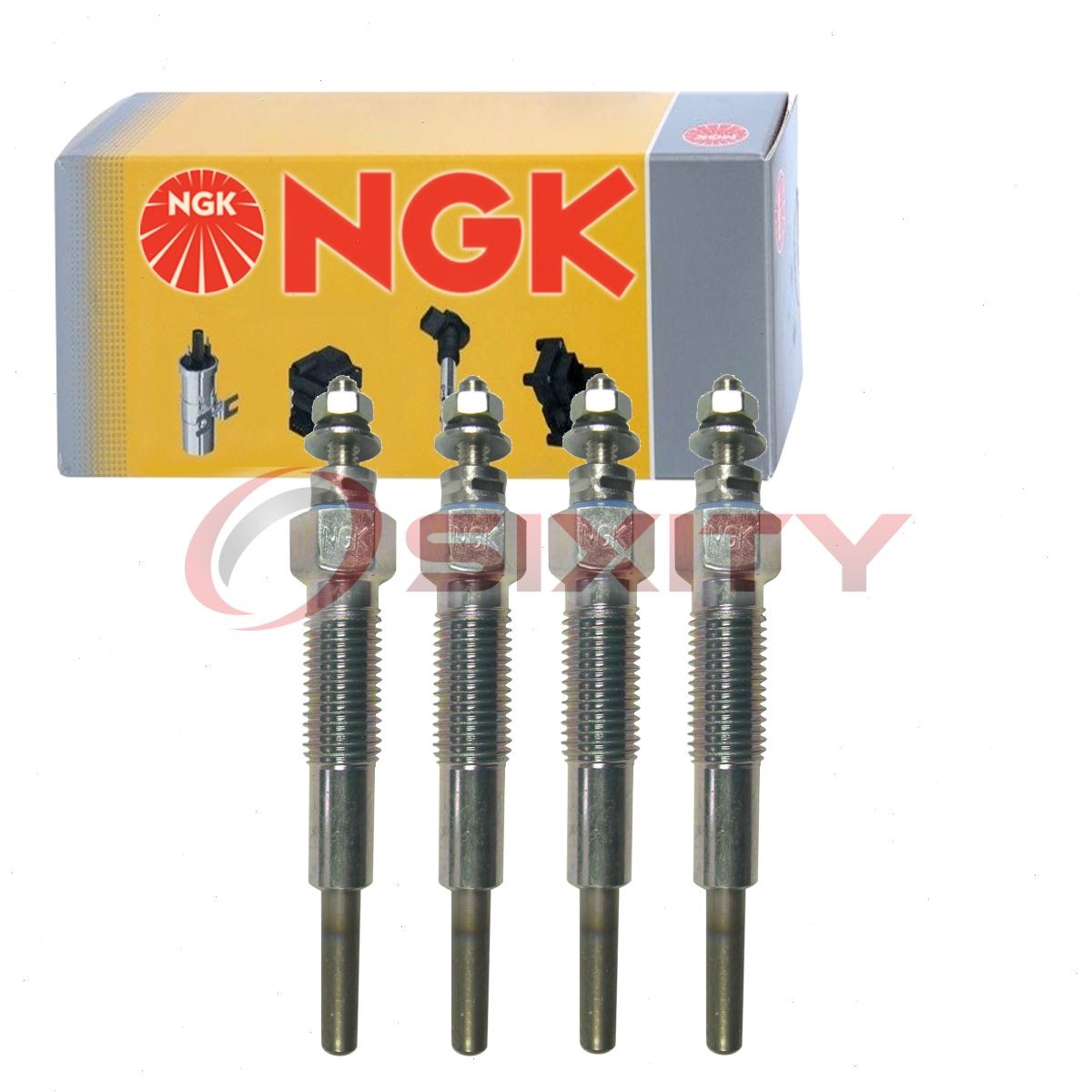4 pcs NGK Diesel Glow Plugs for 1984-1987 Ford Escort 2.0L L4 - Engine Kit ai