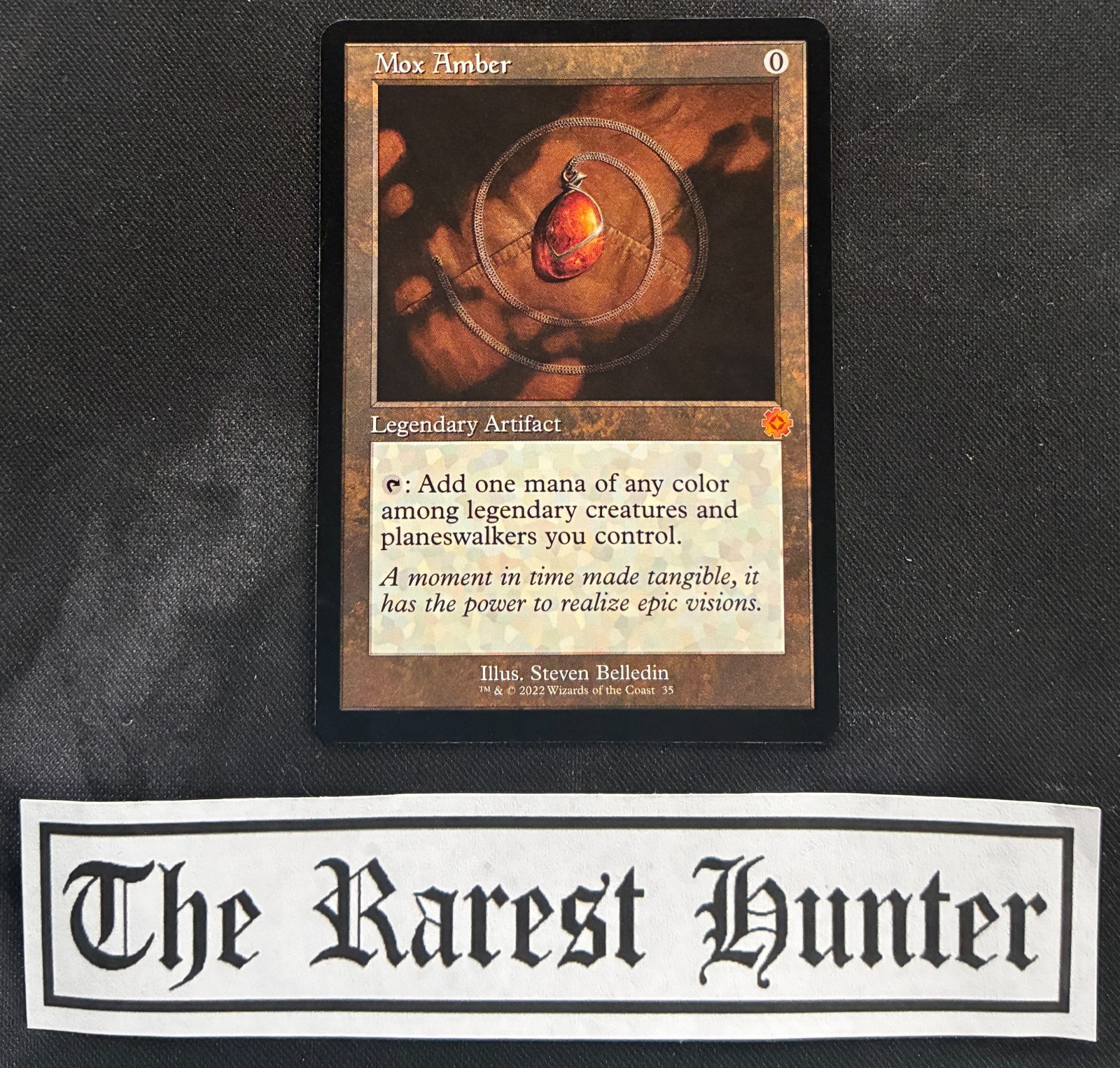 X1 - MTG - Mox Amber - Mythic - RETRO - NM - The Brothers War - 35