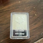 Maple Leaf 1 Troy Oz .999 Fine Silver Bar Total 1 Troy Ounce Collectible Bar