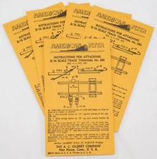 Crisp Repro American Flyer envelopes for your 690 track terminal set collectors