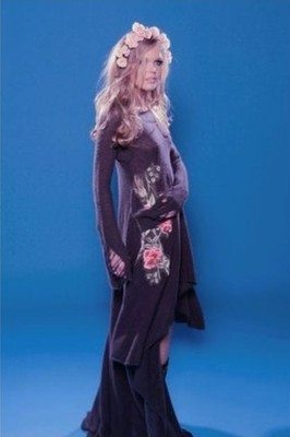 Wildfox Couture White Label Child Of Roses Lucy Hi-Lo Sweater Dress Distressed 