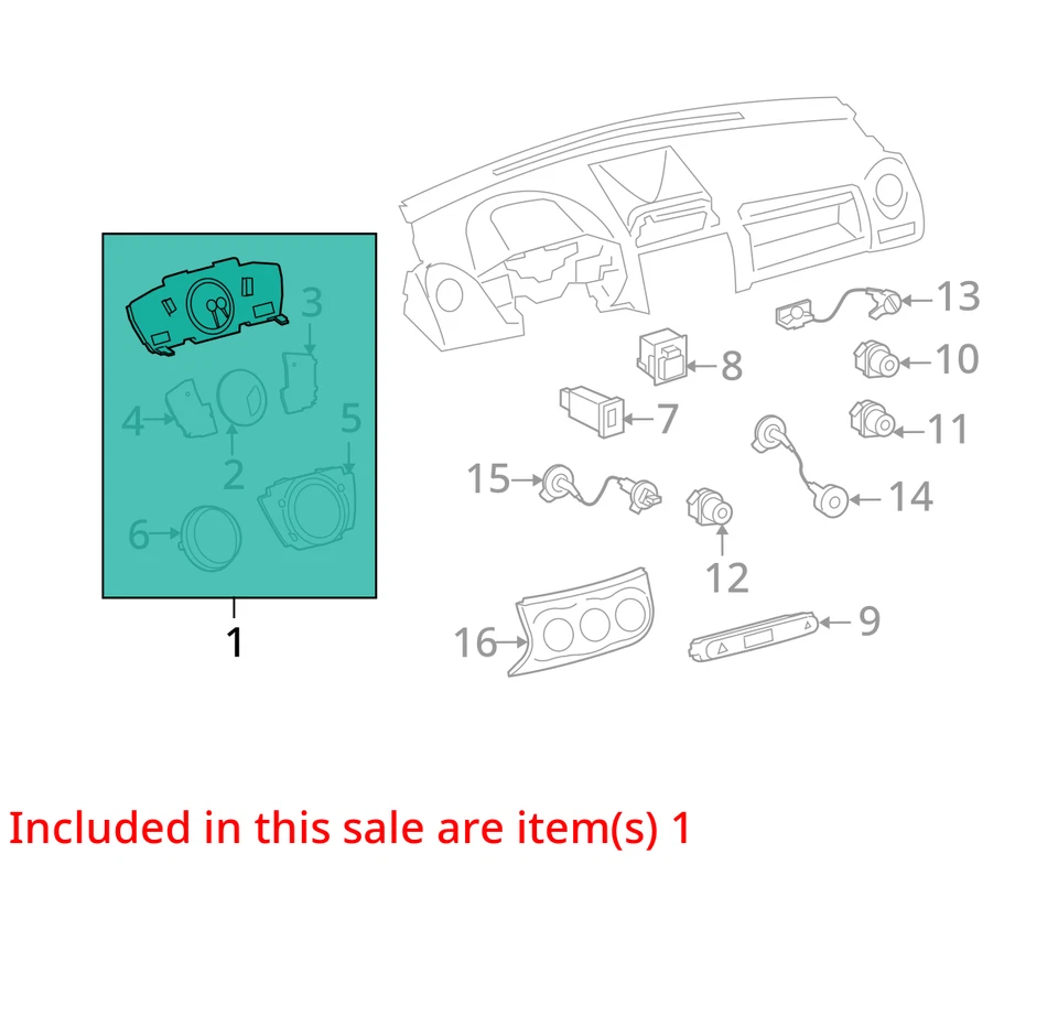 Grupo de velocímetro compatible con 08-09 SCION XD 5285419 Foto 3 de 4