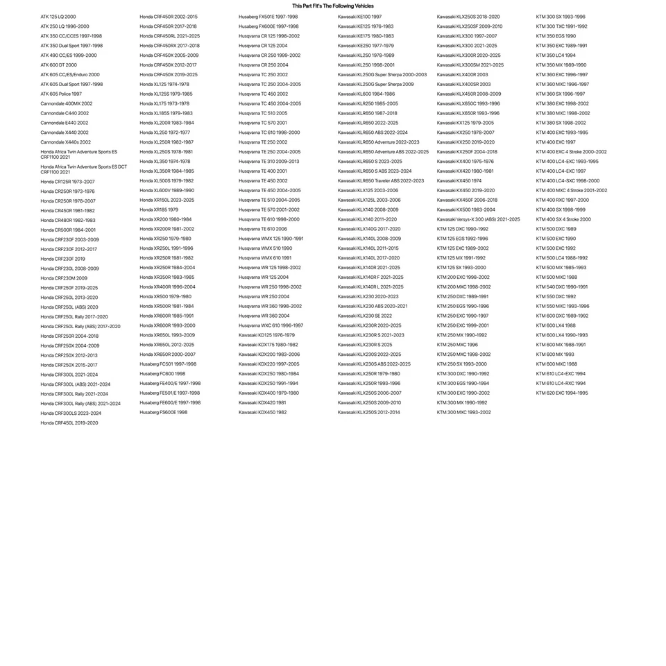 Tusk T-10 铝 7/8 英寸车把 CR 高弯红色 适用于 YAMAHA TW200 1990 - 2022 — 第 2/4 张图片