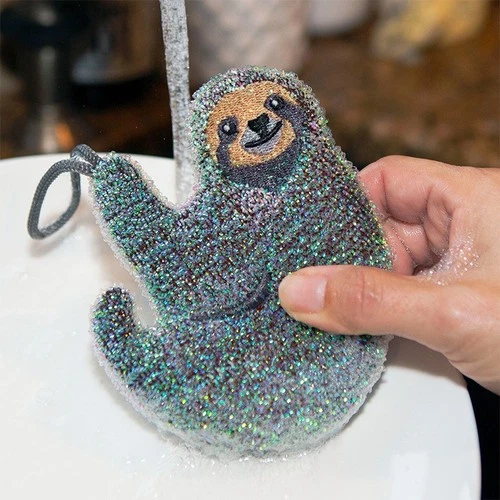 Kikkerland Sloth Scrub Sponge - Thumbnail 4