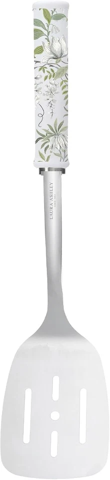Spatule Rainurée Inox Laura Ashley - Poignée Souple, Résiste Chaleur/Lavage - Photo 1/4