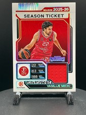 2025-26 Contenders EuroLeague Season Ticket Jersey VASILIJE MICIC HOLO 49/49