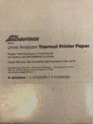 Pro Advantage P080004 Urine Analyzer Thermal Printer Paper 4 Roll / Box