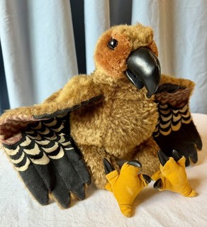Folkmanis Rare Retired RED TAILED HAWK Plush Toy Full Body Puppet (No Snake)