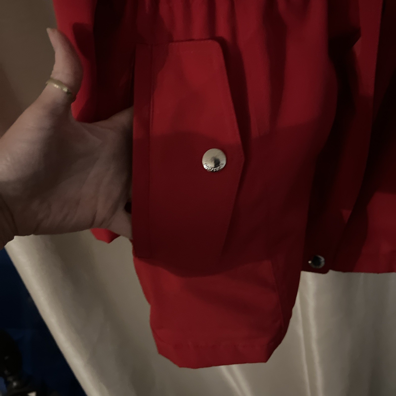 Nautical Woman’s Large Solid Red Jacket Coat With… - image 3