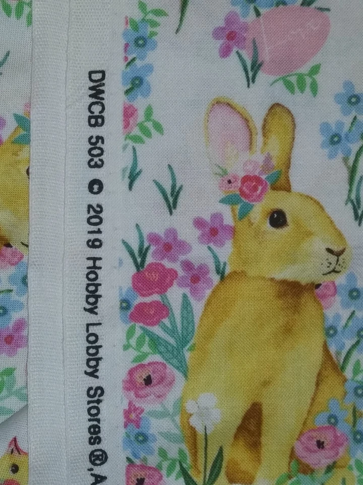 Easter Bunnies and Chicks Hobby Lobby Cotton Fabric By The Yard - Image 2 of 2