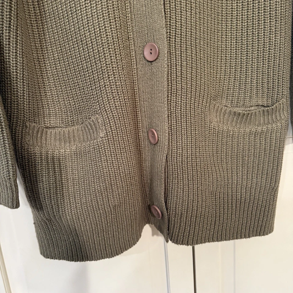 Cárdigan suéter vintage Blair con botones bolsillos delanteros marrón para mujer XL Foto 4 de 4