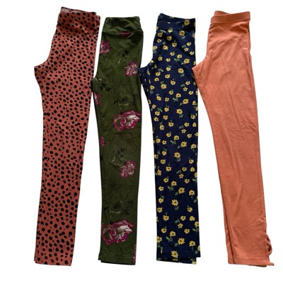Bundle of 4 Leggings Girls Size 10-12 (L-XL) Old Navy Lularoe Wonder Nation