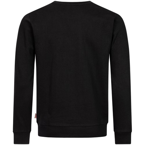Lonsdale Black Classic Sweatshirt Sweater Embroidered Logo Slim Fit Pullover  - Picture 5 of 9