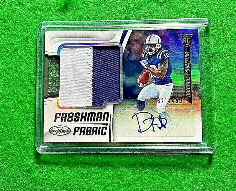 DAURICE FOUNTAIN PATCH AUTO ROOKIE CARD SP#/499 COLTS 2018 CERTIFIED FOOTBALL RC