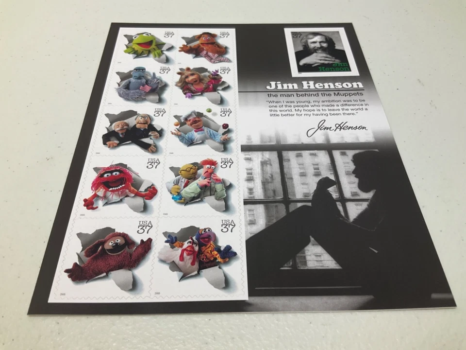 2005 U.S. Pane Of 11 Jim Hendon Muppets 37c Postage Stamps #3946 MNH - Image 2 of 3