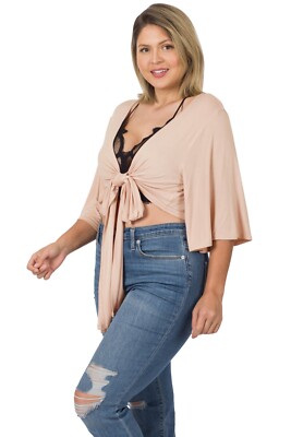 Plus Size 2 Way Crop Wrap Dust Blush 2XL