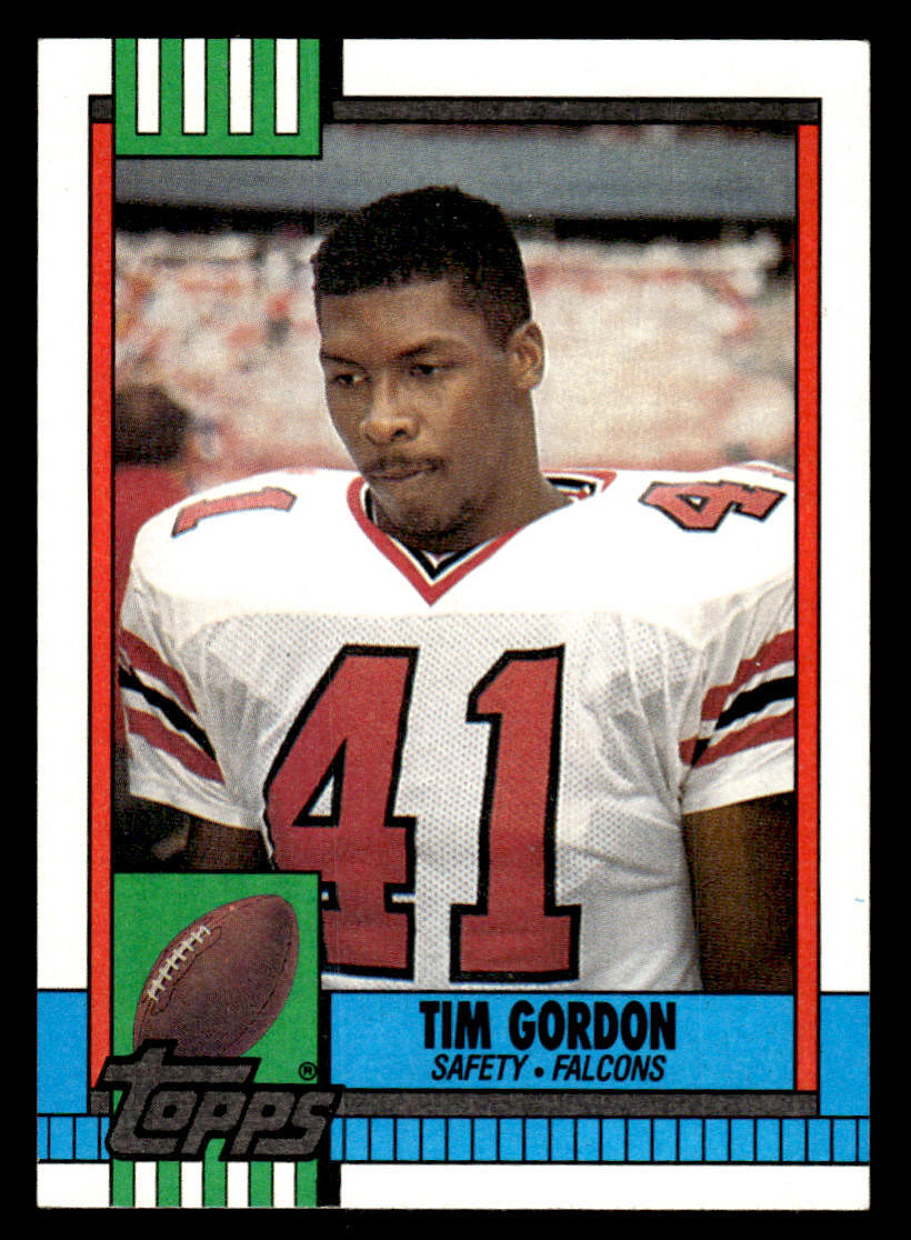 1990 Topps #476 Tim Gordon Rookie Card Atlanta Falcons