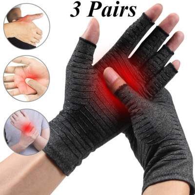 3 Paar Arthritis-Kompressionshandschuhe lindern Schmerzen im Karpaltunnelsyndrom