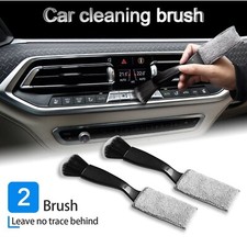 Double 2Pcs Brush for Car A/C Vent Clean Brush for Car Detailing Interior Duster