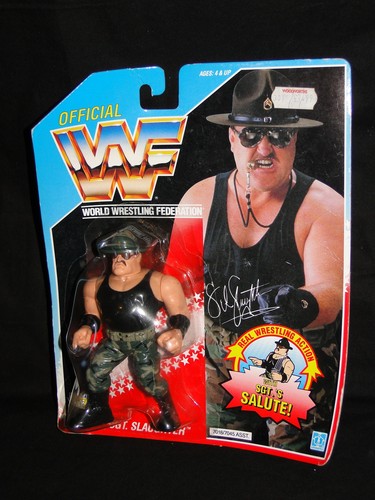 NEW Hasbro WWF MOC SGT Slaughter 1991 Series 3 Wre...
