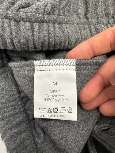 Shein Gray Athletic Drawstring Sweatpants Mens Size Medium - 第 3/6 張圖片
