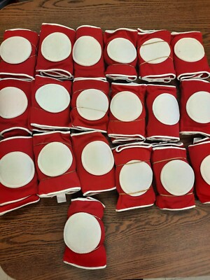 kids volleyball knee pads red lot of 19 pair Made in USA  Kids Medium