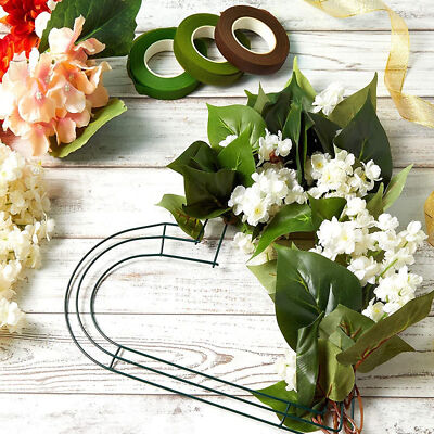 Wreath Frame Wall Hanging Metal Heart Shaped Wire Wreath Form