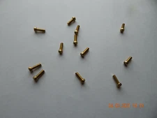 BRASS FILLISTER HEAD SLOTTED MACHINE SCREWS 10/32 x 5/8"   12 PCS. NEW