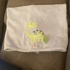 Child Of Mine Carters Light Blue Dinosaur Play Baby Blanket Crib Nursery Plush