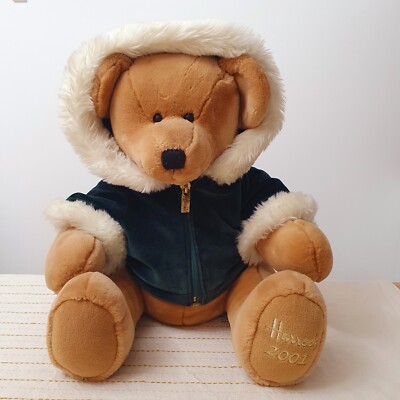 Harrods Christmas 2001 Scott Collectable Teddy Bear In Dark